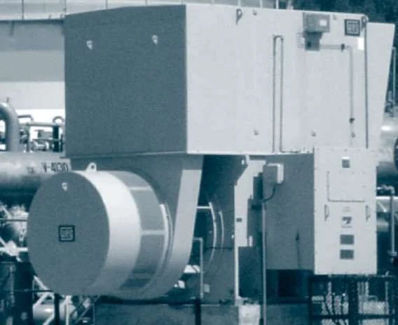 Circular noise attenuator on a machine