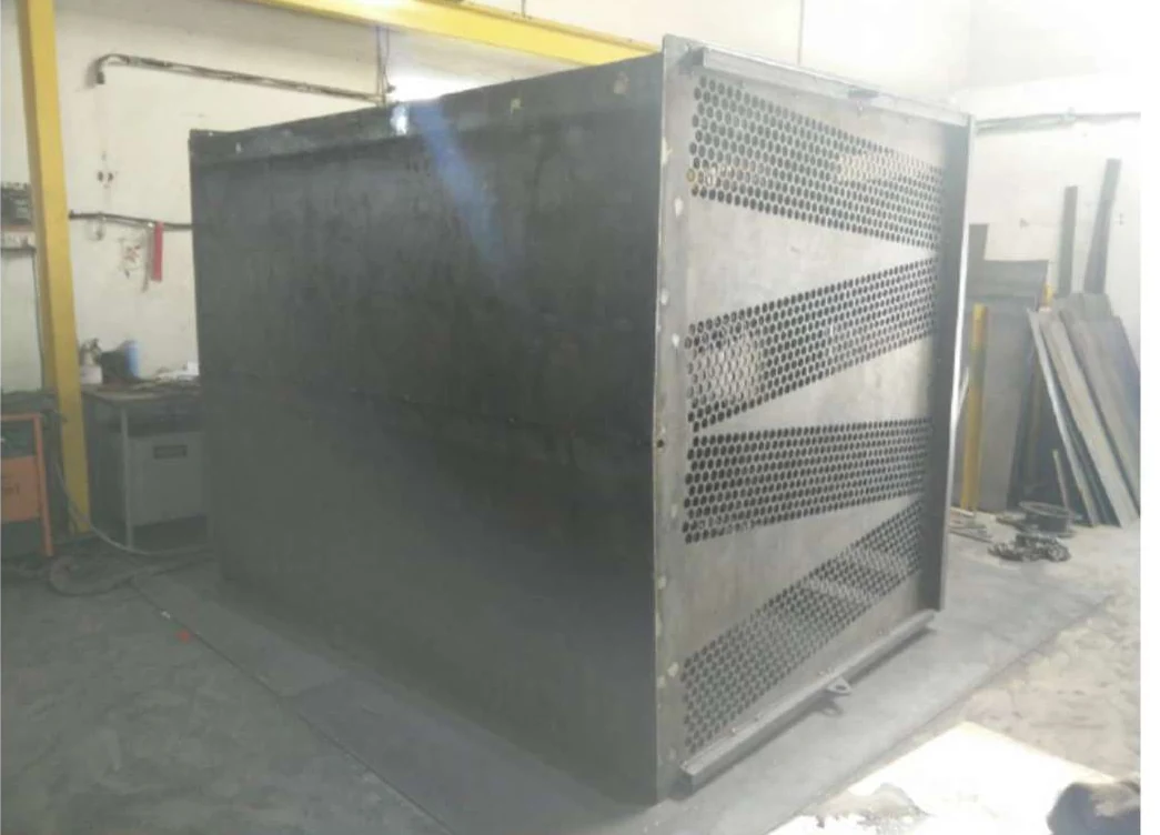 Heat exchanger during fabrication